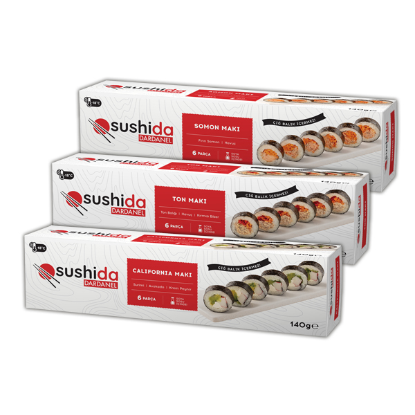 DARDANEL SUSHİDA ÇEŞİTLERİ  140 GR