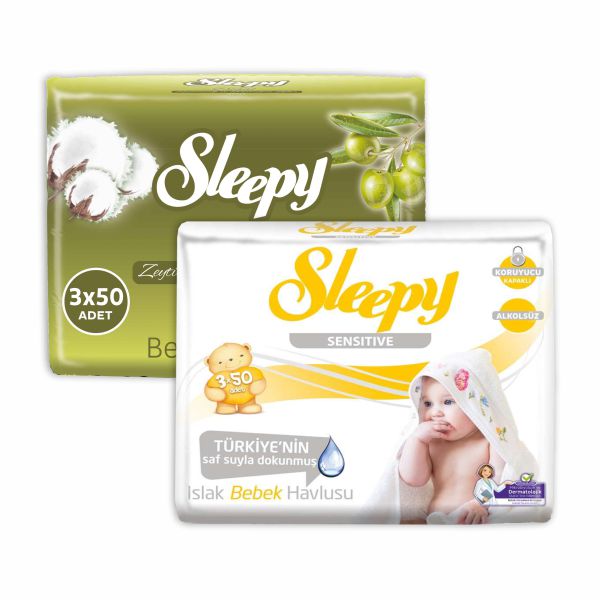 SLEEPY ISLAK MENDİL 3*50’Lİ *SENSITIVE *Z.YAĞLI