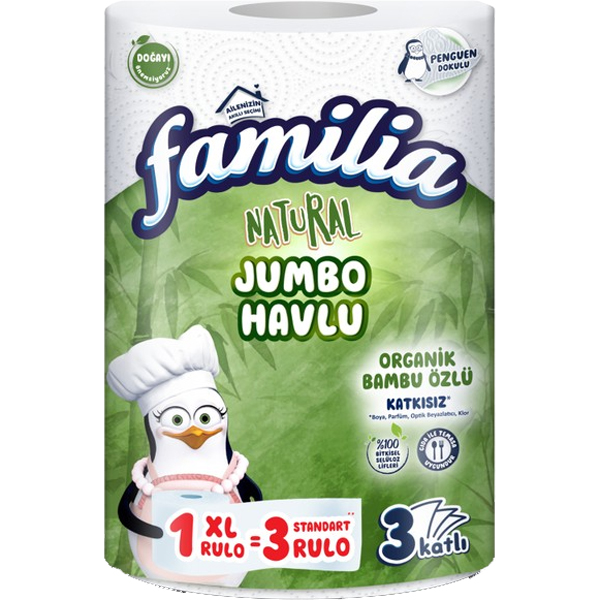 FAMİLİA JUMBO HAVLU 1=3 RULO 