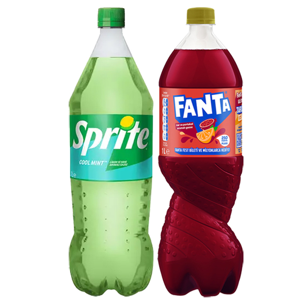 SPRİTE COOL MİNT/FANTA NAR 1 LT ÇEŞİTLERİ