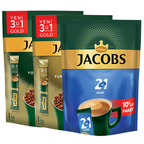 JACOBS 10'LU MP 3İN1 *YUMUŞAK *YOĞUN / 2İN1 ÇEŞİTLERİ