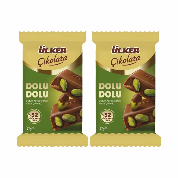 ÜLKER DOLU DOLU ÇİKOLATA 80 GR *ANTEP FISTIKLI