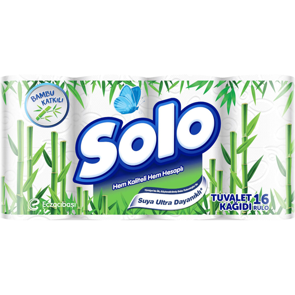 SOLO TUVALET KAĞIDI 16’LI *BAMBU KATKILI
