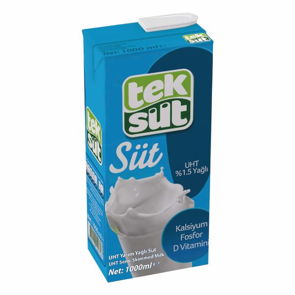 TEKSÜT YARIM YAĞLI SÜT 1 LT