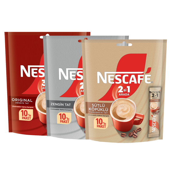NESCAFE 3İN1, 2İN1, SÜTLÜ KÖPÜKLÜ 175 GR-100GR