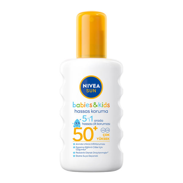 NIVEA SUN 200 ML -KIDS HASSAS F50 SPR