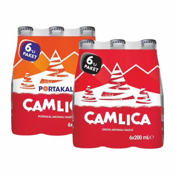 ÇAMLICA GAZOZ 6x200 ML *SADE *PORTAKAL