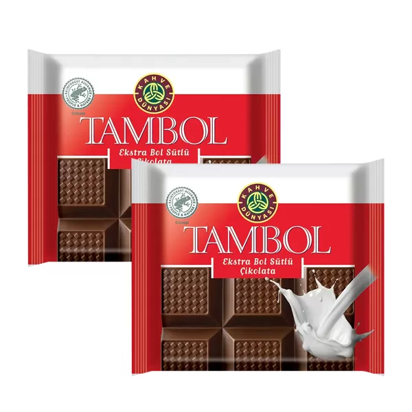 KAHVE DÜNYASI TAMBOL ÇİKOLATA 77 GR *BOL SÜTLÜ