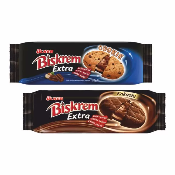 ÜLKER BİSKREM EXTRA *KAKAOLU 184 GR *COOKİE 184 GR
