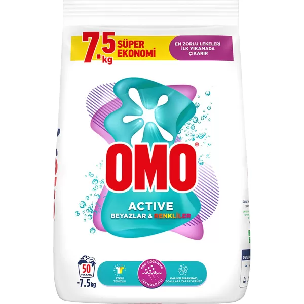 OMO 7,5 KG *ACTIVE RENKLİ&BEYAZ